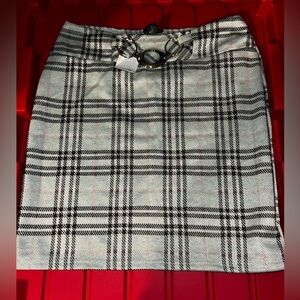 Mint Green Plaid Skirt